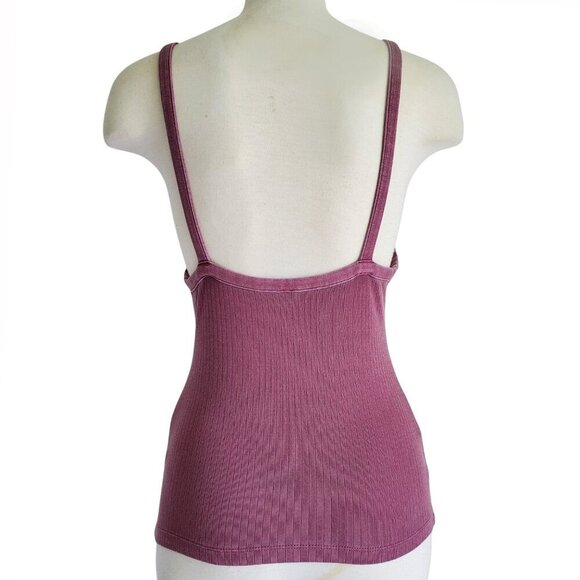 Free People Tank Top Dark Pink Size S - Picture 4 of 16